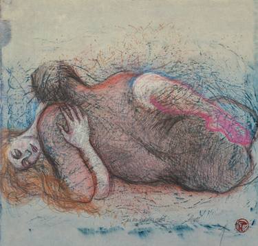 Original Expressionism Erotic Drawings by Lea Jerlagić