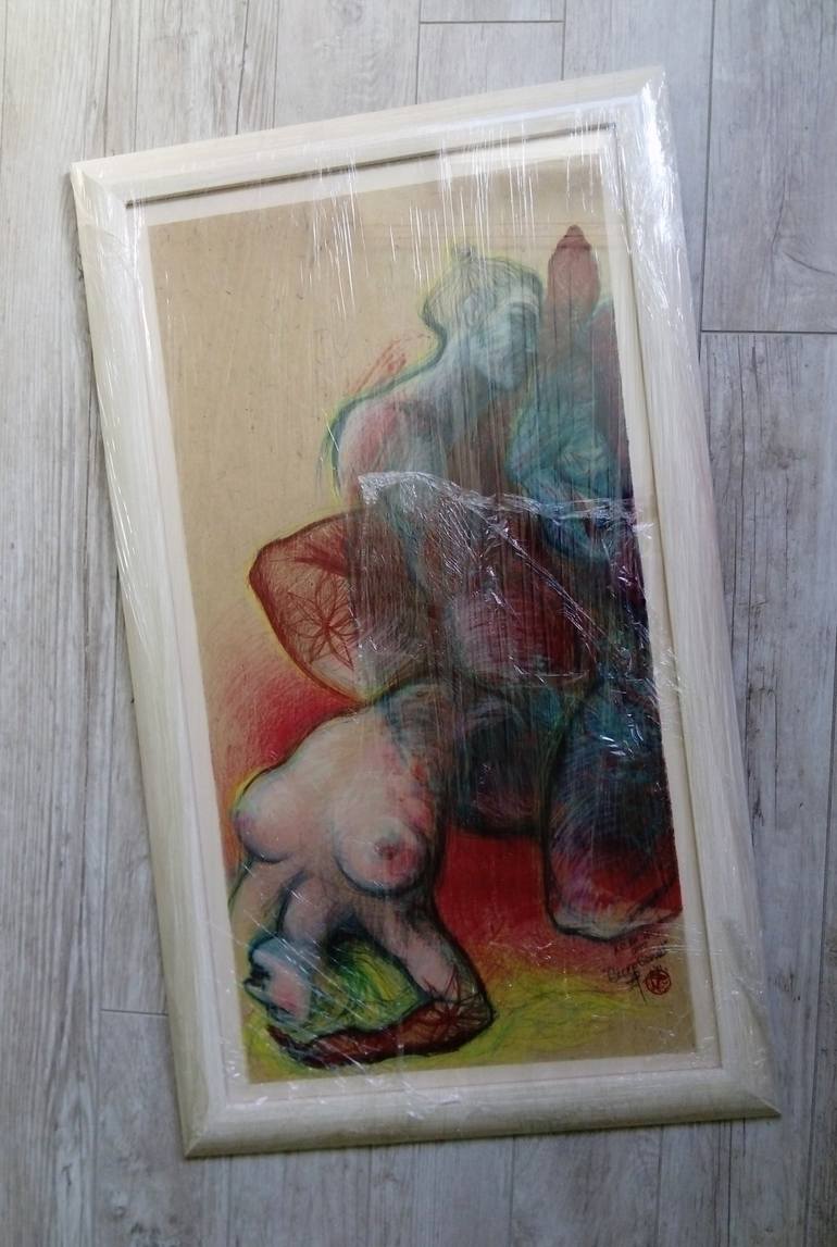 Original Expressionism Erotic Drawing by Lea Jerlagić
