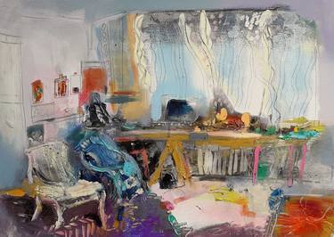 Print of Abstract Interiors Paintings by Ilgvars Zalans