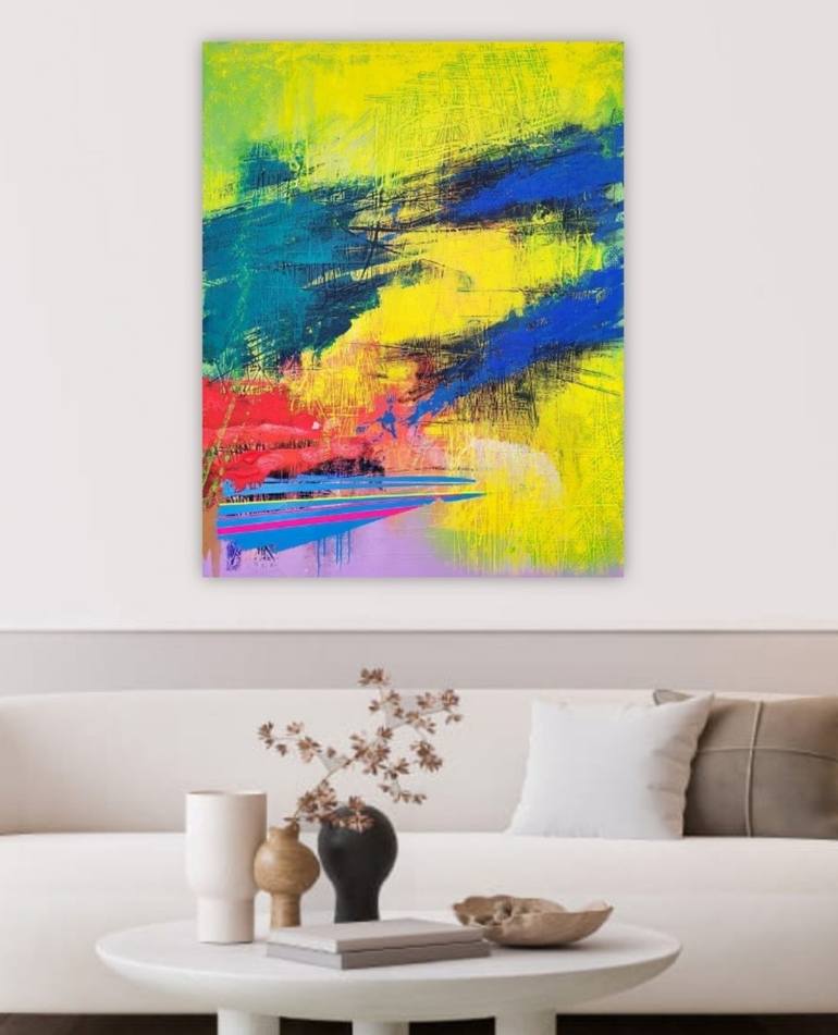 Original Abstract Expressionism Abstract Painting by Ilgvars Zalans
