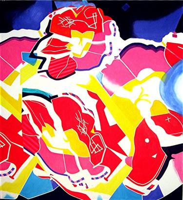 Original Abstract Floral Paintings by Barron Holland
