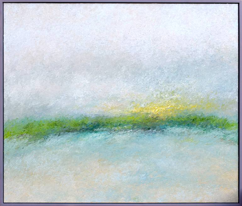 Original Landscape Painting by Markus Hauser | Abstract Art on Canvas | Am See II (At the lake II)