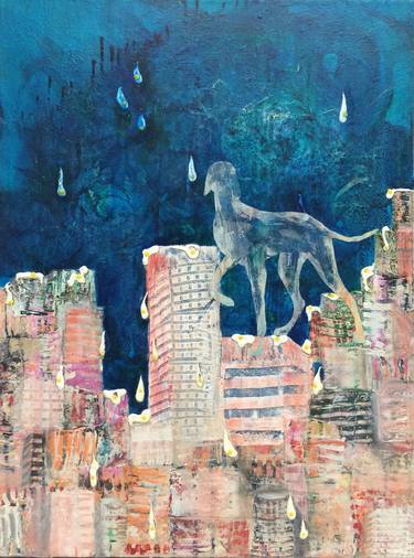 Original Abstract Dogs Paintings by missy pierce