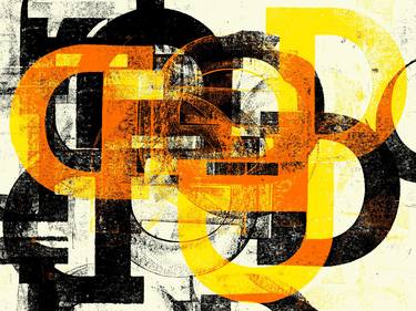 Print of Abstract Typography Digital by Peter Strnad