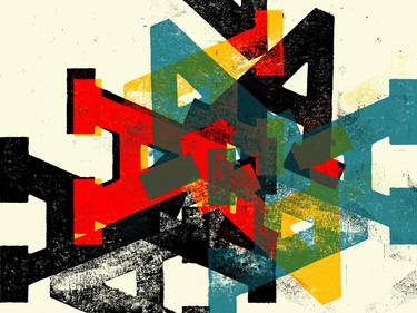 Print of Abstract Typography Digital by Peter Strnad