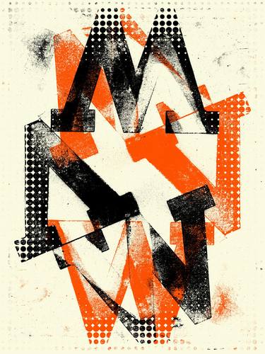 Print of Abstract Typography Digital by Peter Strnad