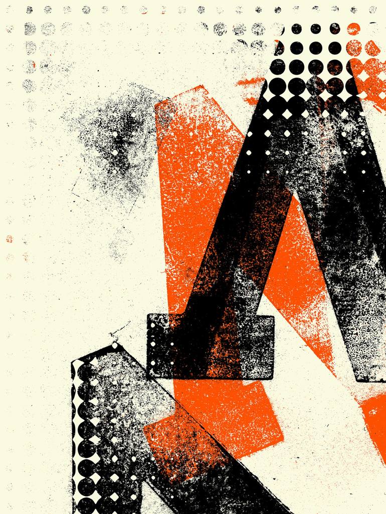 Original Abstract Typography Digital by Peter Strnad