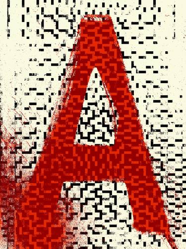 Original Abstract Typography Digital by Peter Strnad