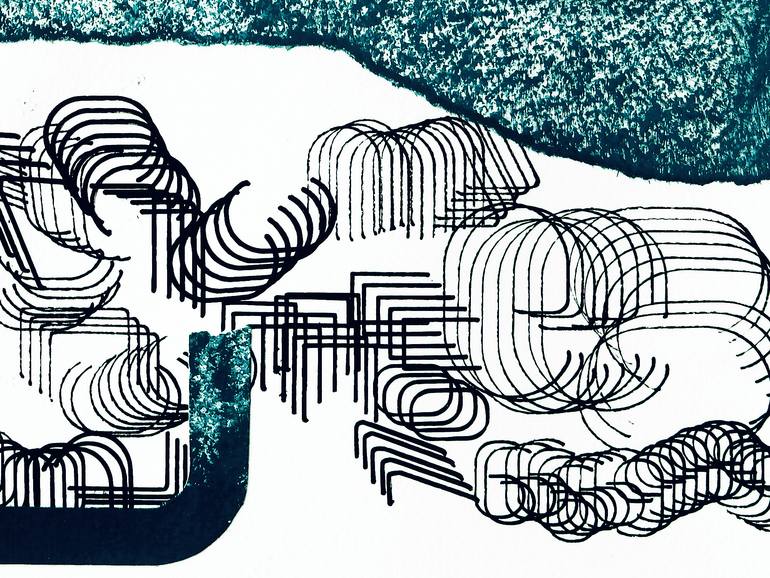 Original Contemporary Abstract Collage by Peter Strnad