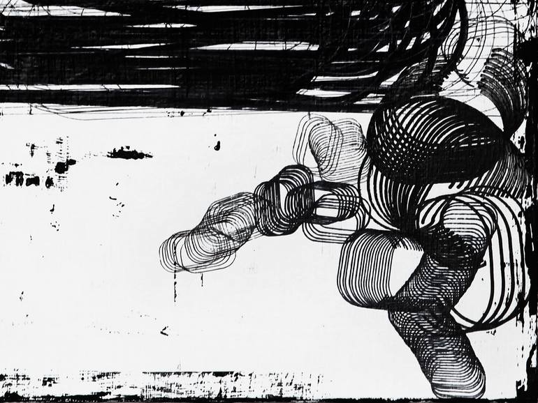 Original Modern Abstract Drawing by Peter Strnad