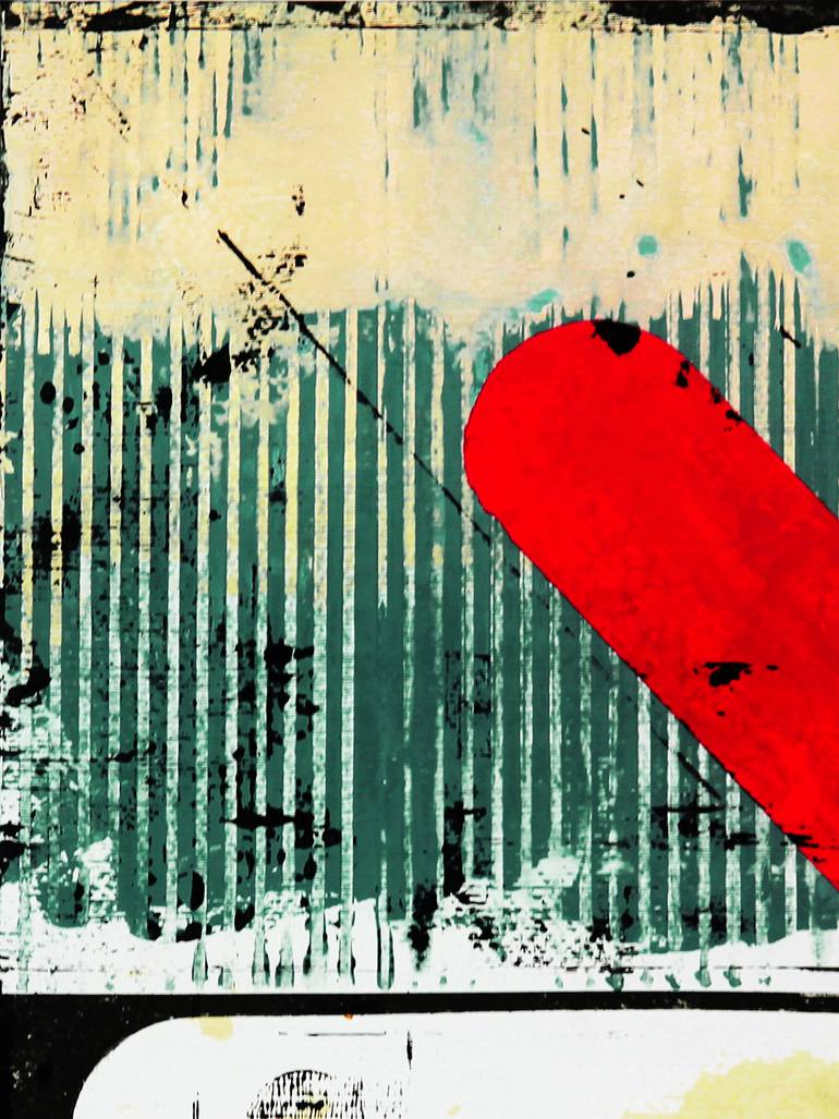 Original Abstract Expressionism Abstract Collage by Petr Strnad