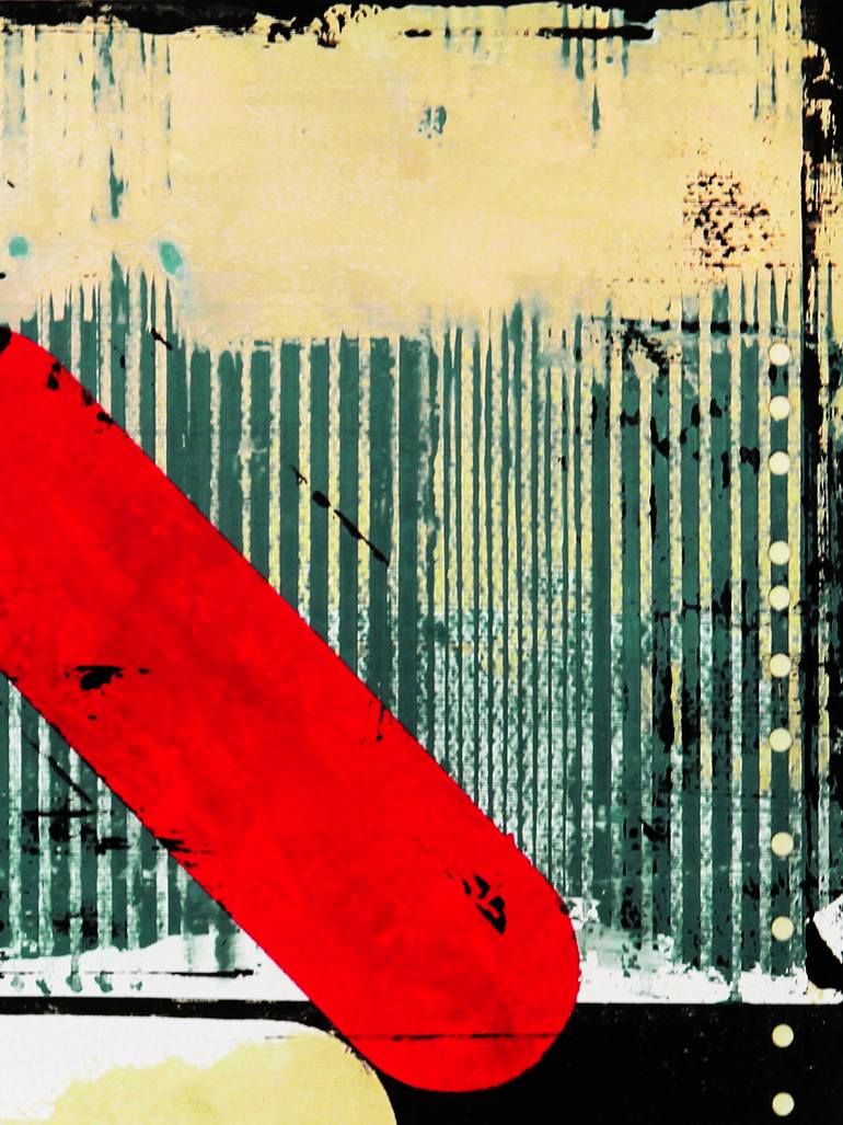 Original Abstract Expressionism Abstract Collage by Petr Strnad