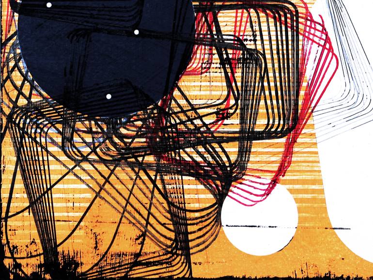 Original Abstract Expressionism Abstract Mixed Media by Petr Strnad