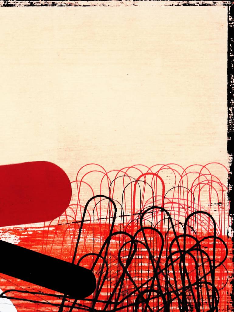 Original Abstract Expressionism Abstract Mixed Media by Petr Strnad