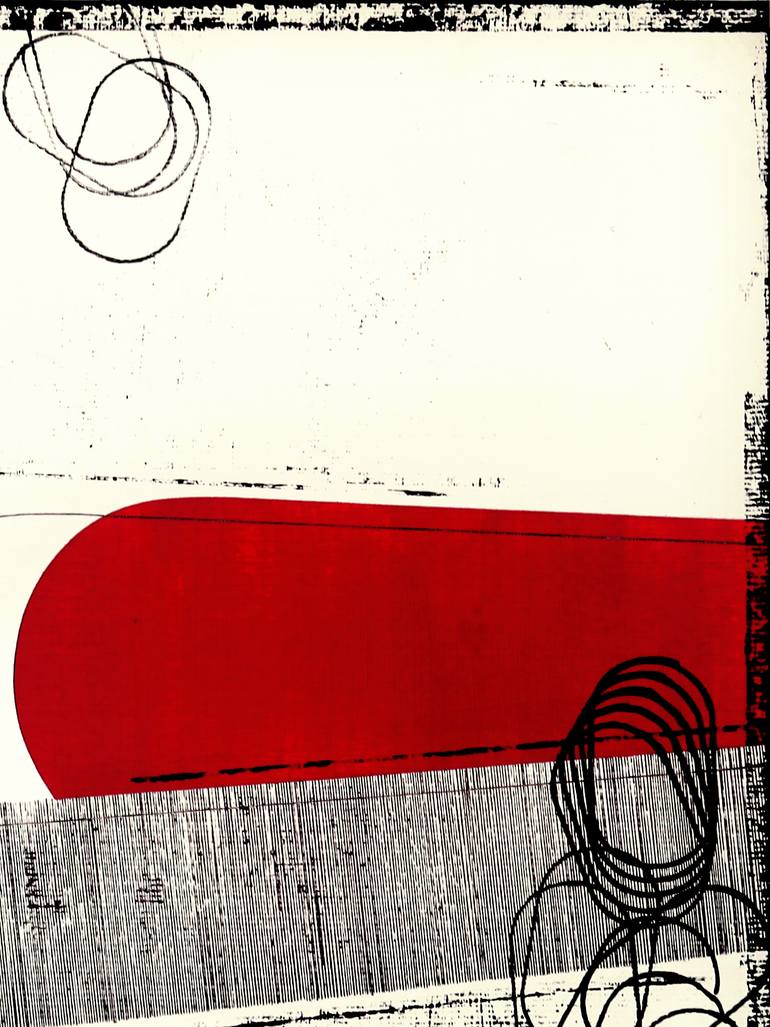 Original Abstract Expressionism Abstract Mixed Media by Peter Strnad