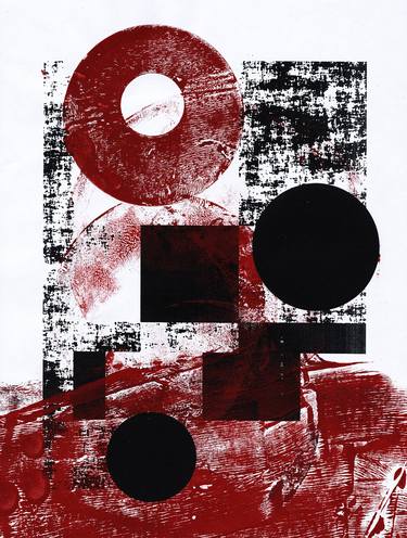 Original Abstract Expressionism Abstract Collage by Peter Strnad