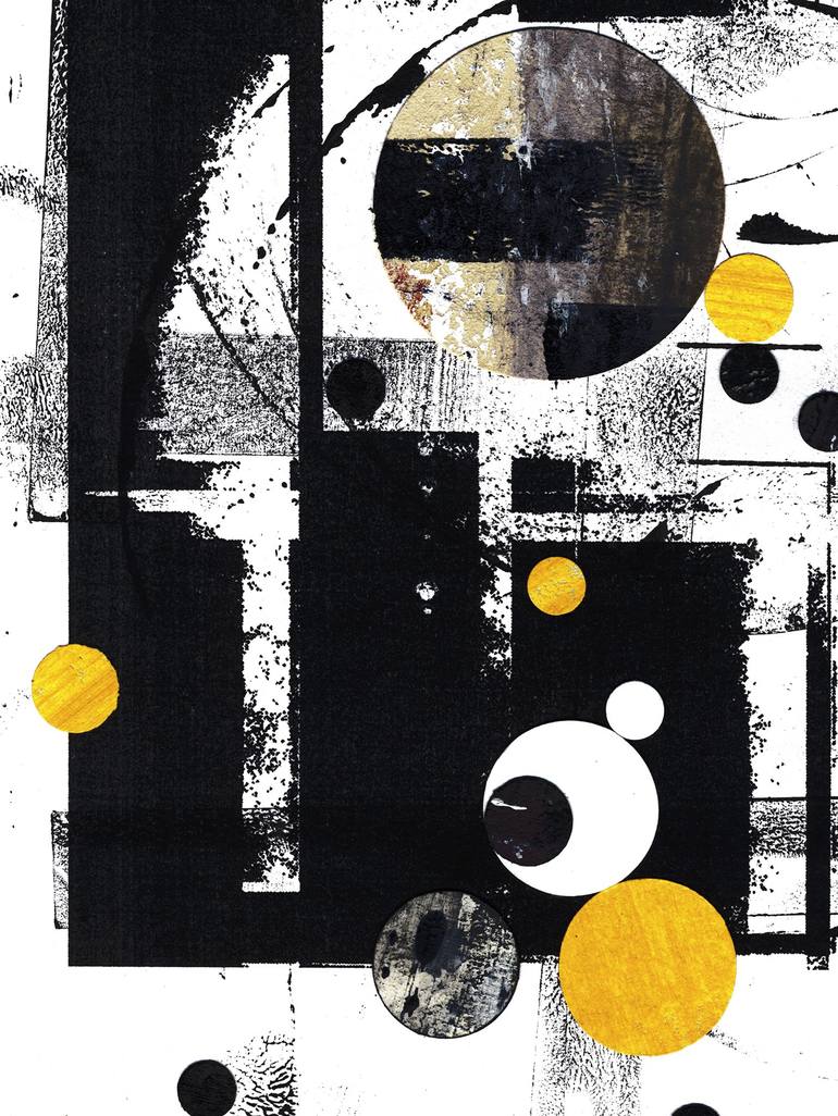 Original Abstract Expressionism Abstract Collage by Peter Strnad