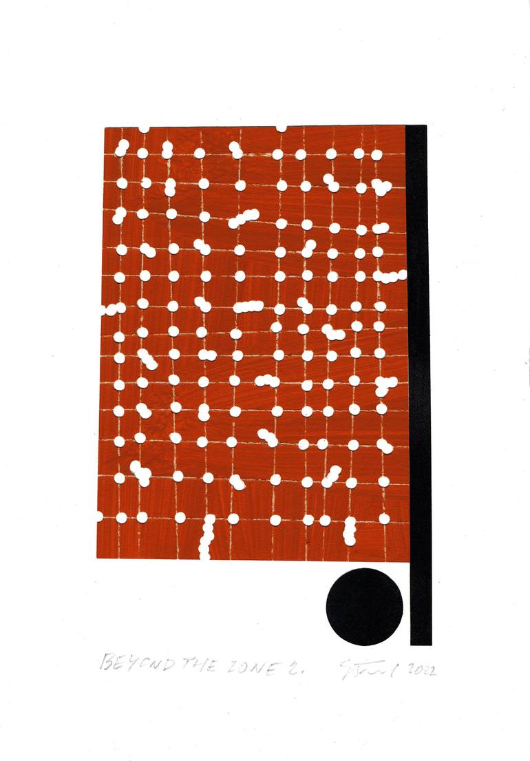 Original Minimalism Abstract Collage by Peter Strnad