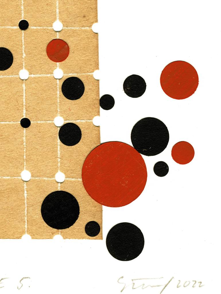 Original Minimalism Abstract Collage by Peter Strnad