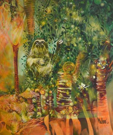 Original Expressionism Animal Painting by Jorge Calero