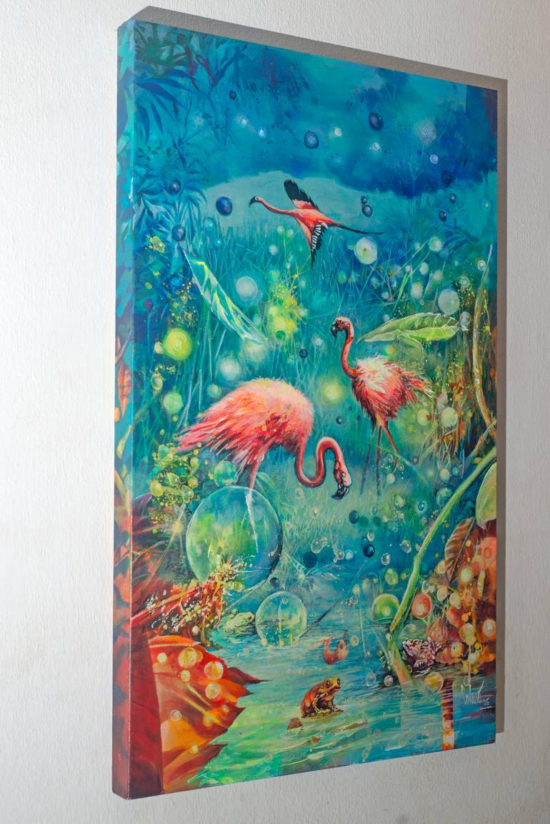 Original Abstract Expressionism Animal Painting by Jorge Calero