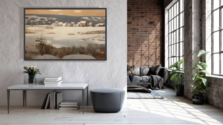 Original Modernism Landscape Painting by Alexander Serdiuk