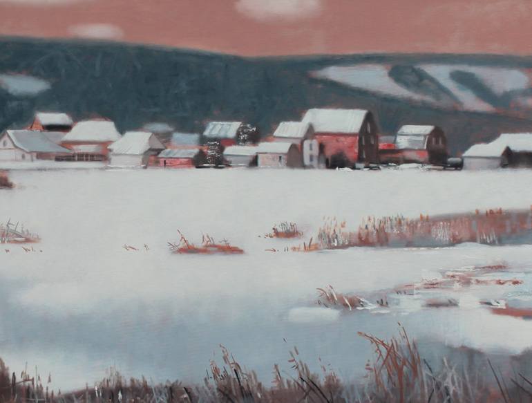 Original Modernism Landscape Painting by Alexander Serdiuk