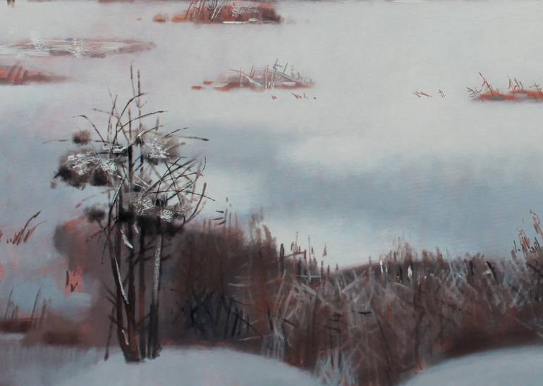 Original Modernism Landscape Painting by Alexander Serdiuk