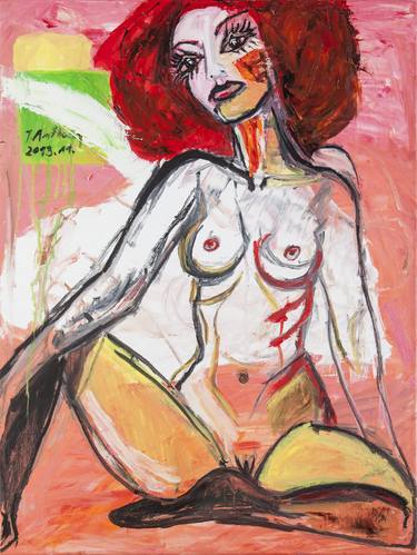 Print of Abstract Nude Paintings by Justyna Anthony