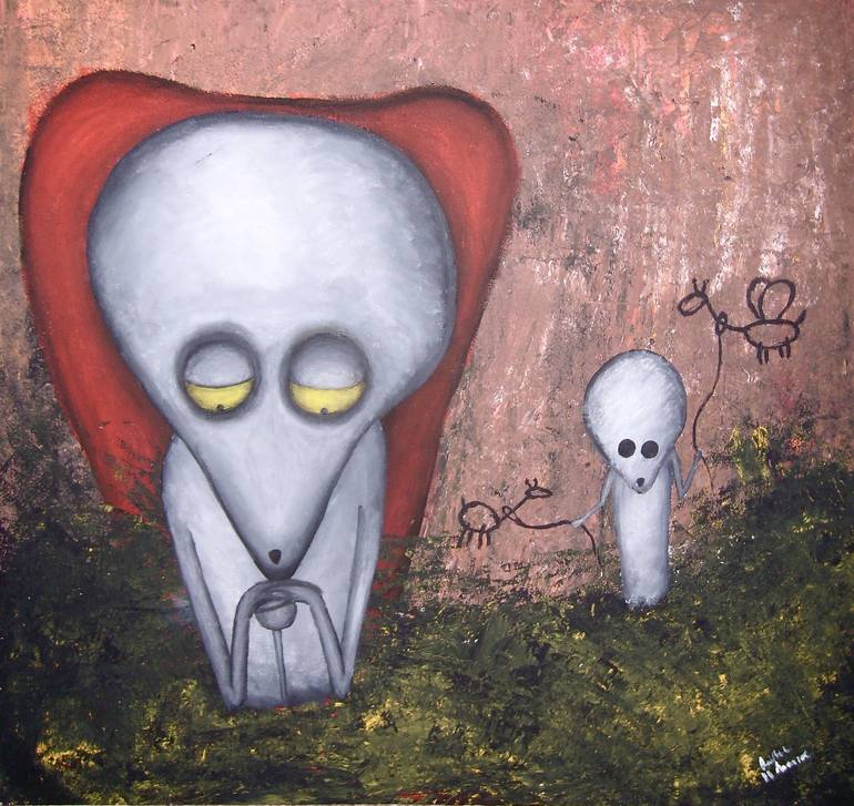 Schizophrenic Void of Madness Painting by Charlie Monroe 