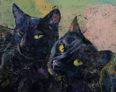 Print of Abstract Expressionism Cats Paintings by Michael Creese