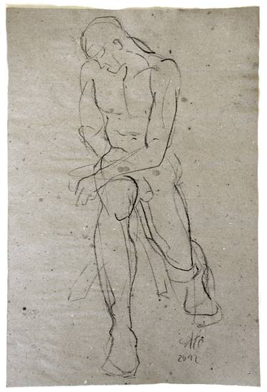Original Figurative Nude Drawings by Thomas Otto