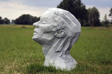 Original Cubism Portrait Sculpture by Thomas Otto