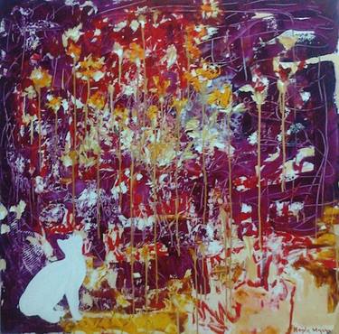 Print of Abstract Expressionism Cats Paintings by Magdalena Majczyna