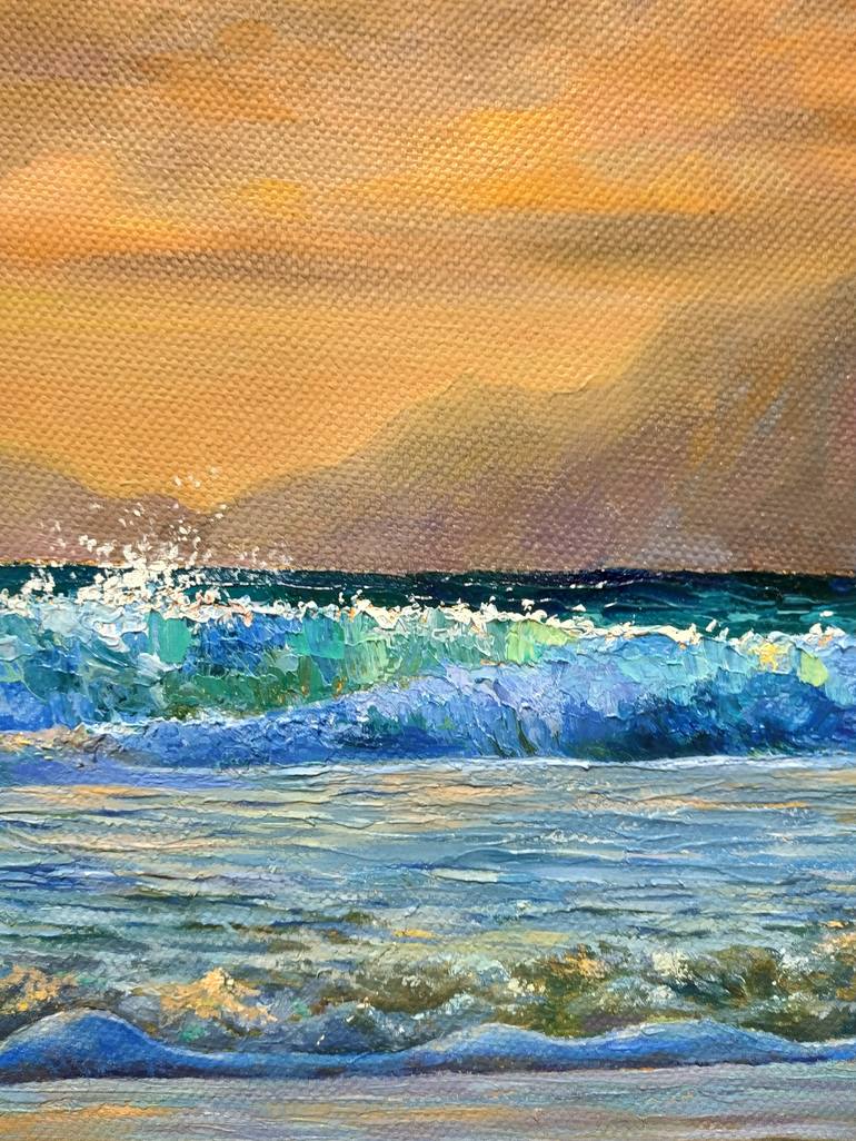 Original Impressionism Seascape Painting by anna antonova