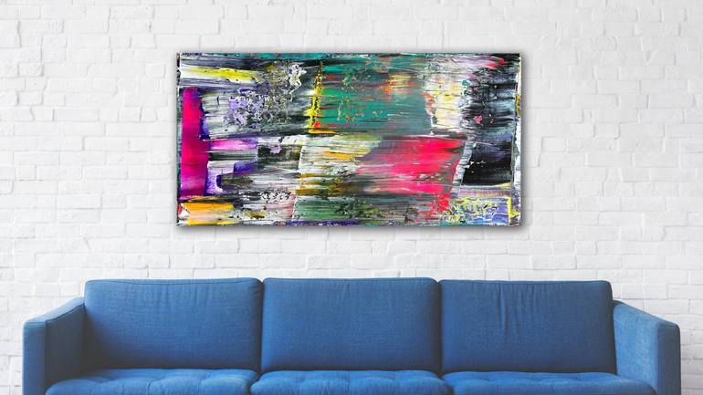 Original Abstract Expressionism Abstract Painting by Preston M Smith Pms