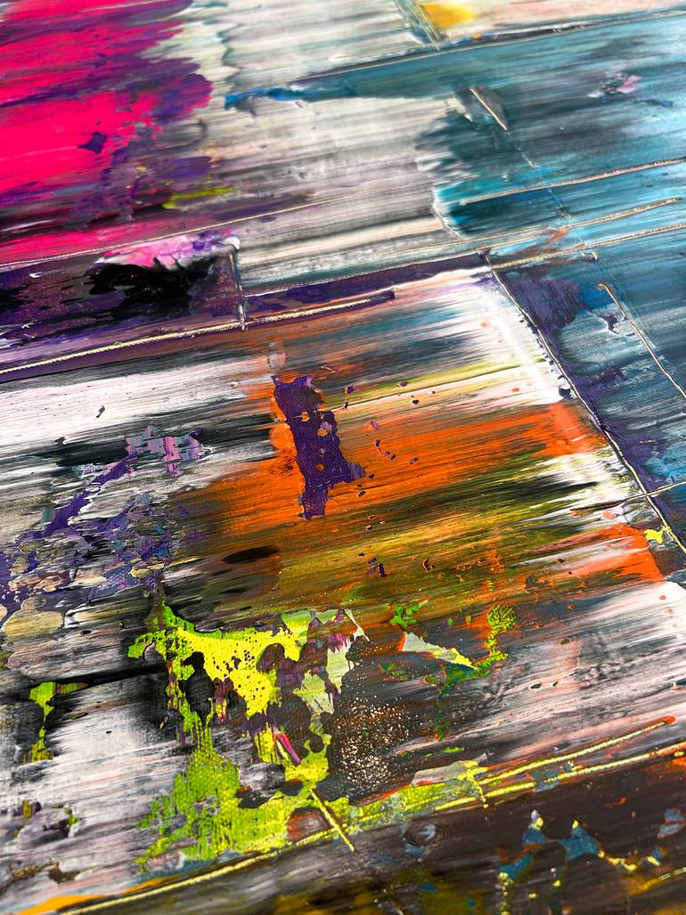Original Abstract Expressionism Abstract Painting by Preston M Smith Pms