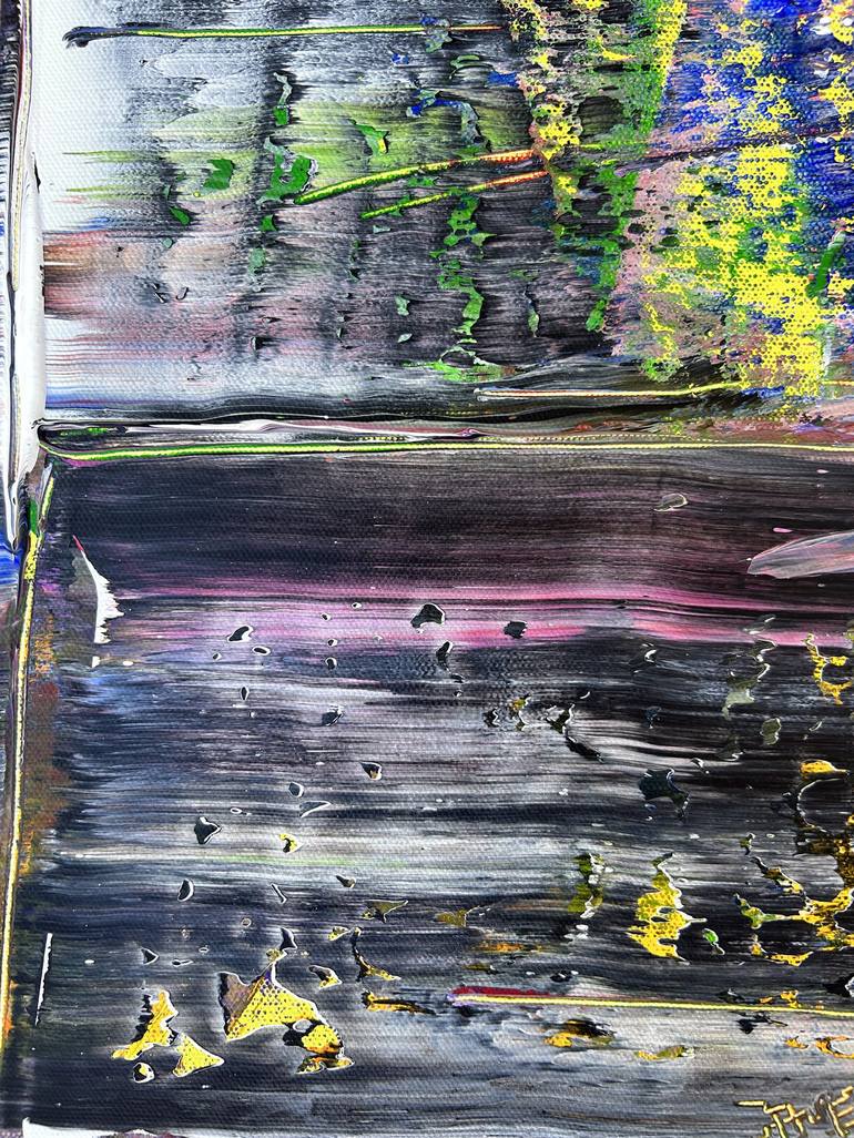 Original Abstract Expressionism Abstract Painting by Preston M Smith PMS