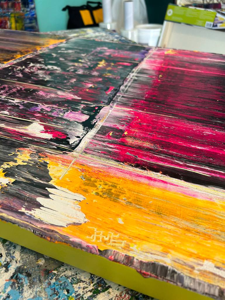 Original Abstract Expressionism Abstract Painting by Preston M Smith Pms