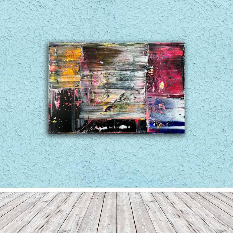 Original Abstract Expressionism Abstract Painting by Preston M Smith Pms