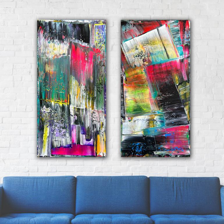 Original Abstract Expressionism Abstract Painting by Preston M Smith Pms