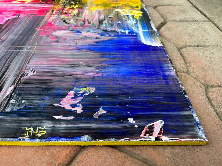 Original Abstract Expressionism Abstract Painting by Preston M Smith Pms