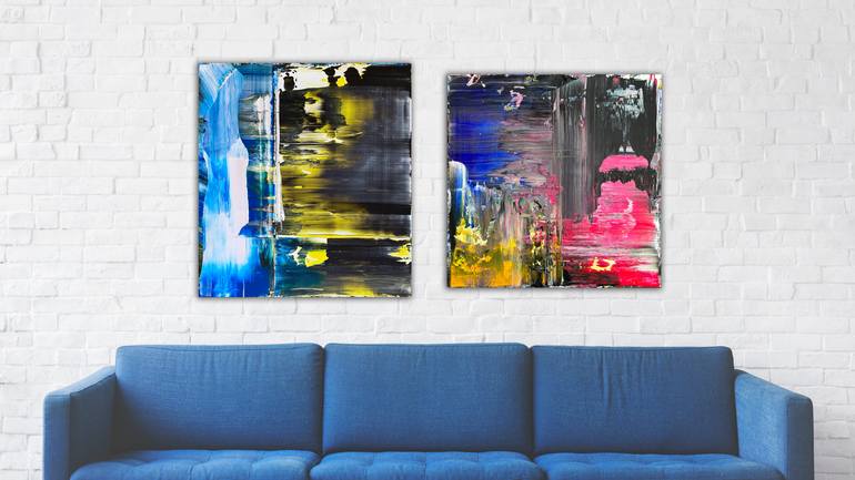 Original Abstract Expressionism Abstract Painting by Preston M Smith Pms