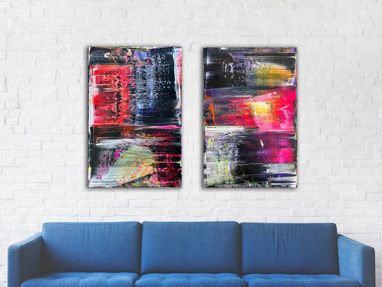 Original Abstract Expressionism Abstract Painting by Preston M Smith Pms