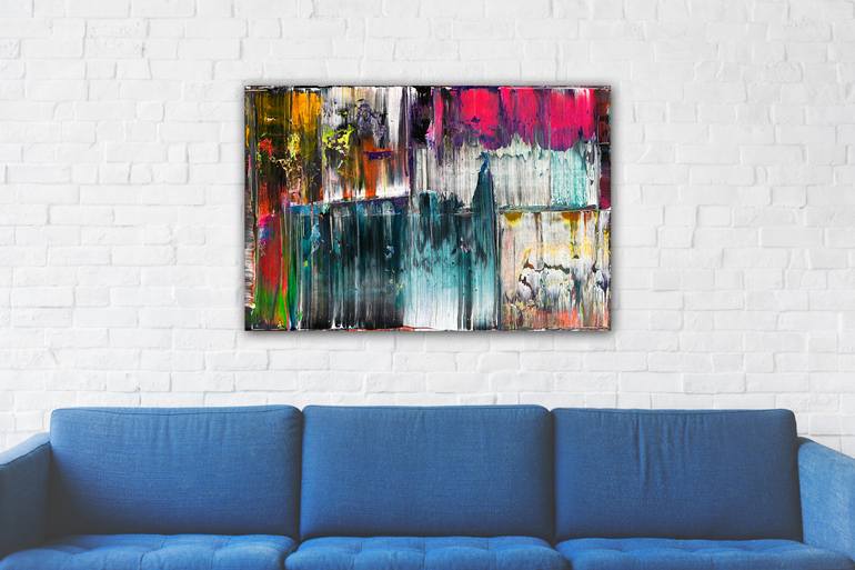 Original Abstract Expressionism Abstract Painting by Preston M Smith Pms