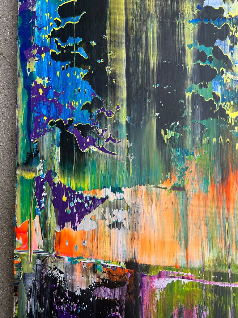 Original Abstract Expressionism Abstract Painting by Preston M Smith Pms