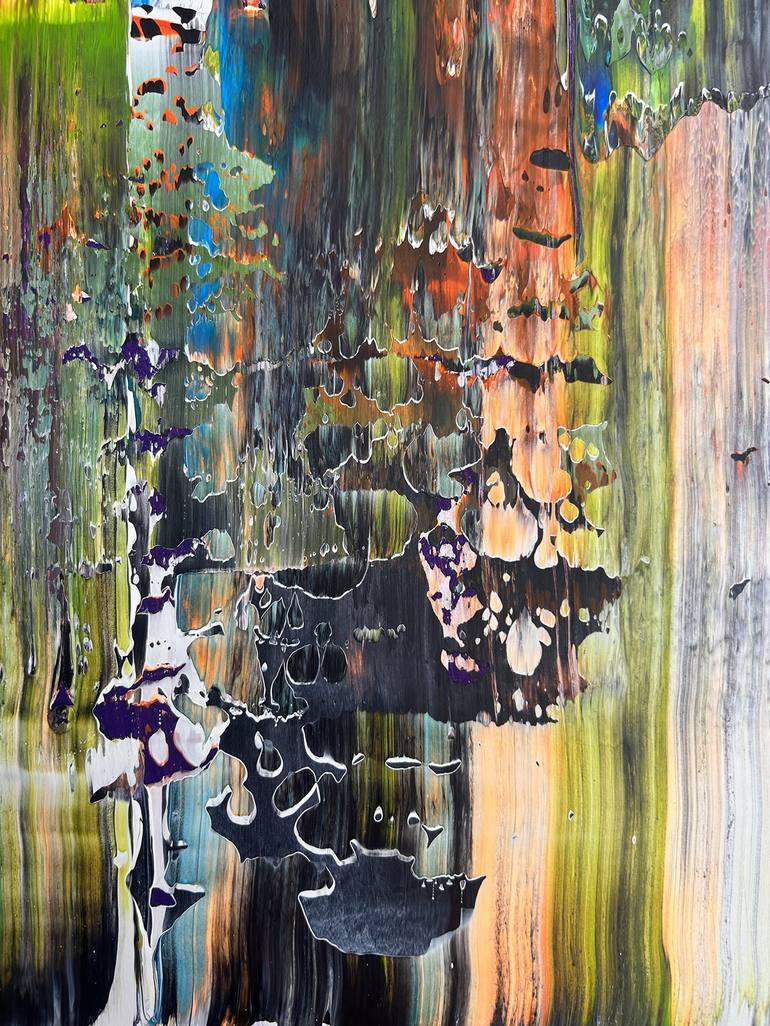 Original Abstract Expressionism Abstract Painting by Preston M Smith Pms