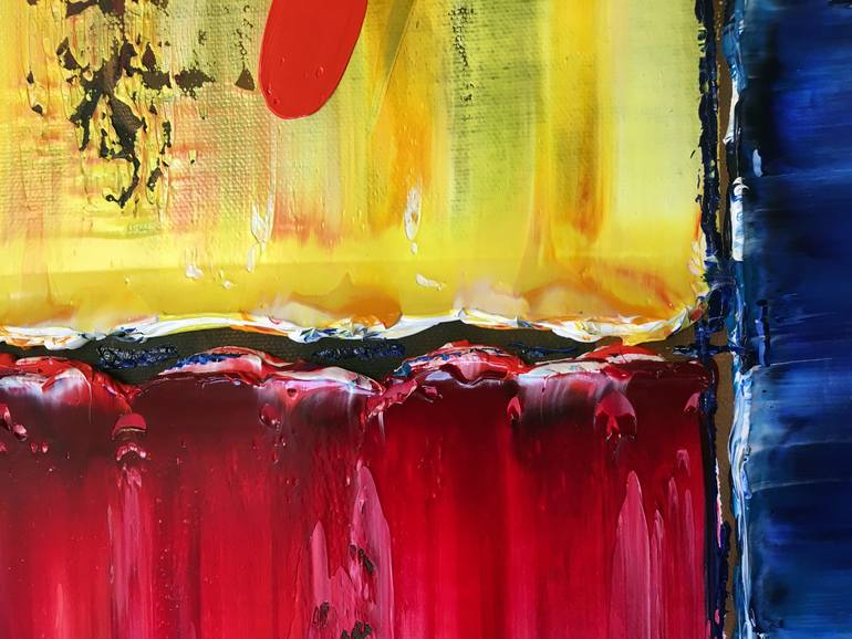 Original Abstract Geometric Painting by Preston M Smith Pms