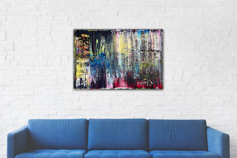 Original Abstract Expressionism Abstract Painting by Preston M Smith Pms