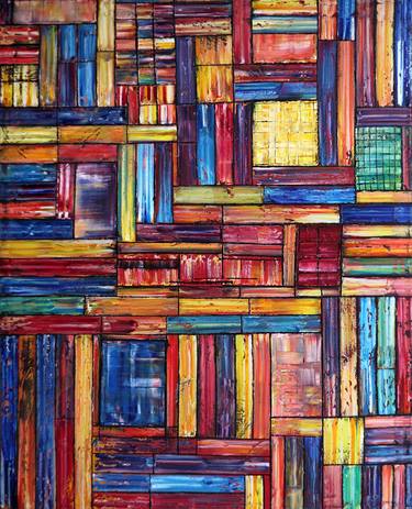 Original Abstract Geometric Paintings by Preston M Smith PMS